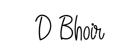 Transform the name D Bhoir into a signature masterpiece using Angelique-Rose-font-FFP font. Ideal for photographers, artists, and creators looking for watermarks. D Bhoir signature style 5 images and pictures png