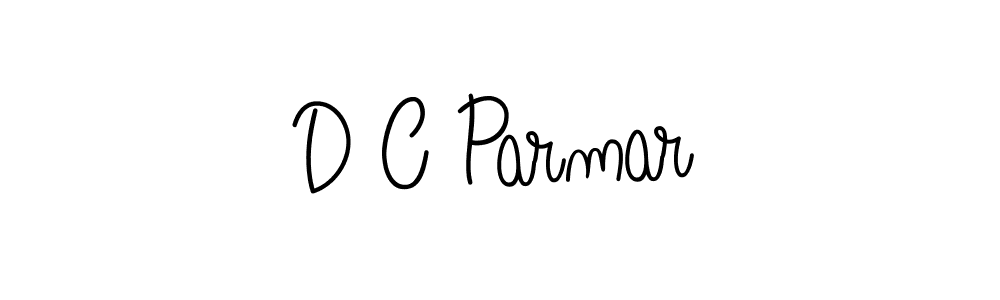 The best way (Angelique-Rose-font-FFP) to make a short signature is to pick only two or three words in your name. The name D C Parmar include a total of six letters. For converting this name. D C Parmar signature style 5 images and pictures png