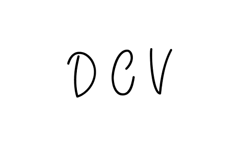 The best way (Angelique-Rose-font-FFP) to make a short signature is to pick only two or three words in your name. The name D C V include a total of six letters. For converting this name. D C V signature style 5 images and pictures png