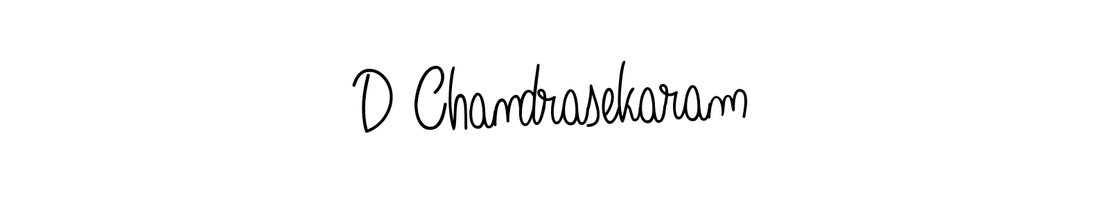 You should practise on your own different ways (Angelique-Rose-font-FFP) to write your name (D Chandrasekaram) in signature. don't let someone else do it for you. D Chandrasekaram signature style 5 images and pictures png