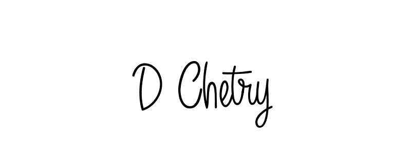 You should practise on your own different ways (Angelique-Rose-font-FFP) to write your name (D Chetry) in signature. don't let someone else do it for you. D Chetry signature style 5 images and pictures png