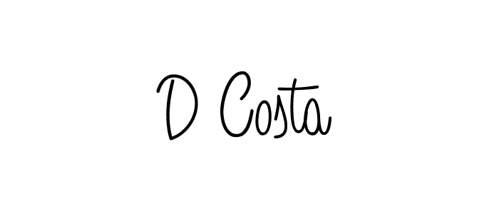 Make a beautiful signature design for name D Costa. With this signature (Angelique-Rose-font-FFP) style, you can create a handwritten signature for free. D Costa signature style 5 images and pictures png