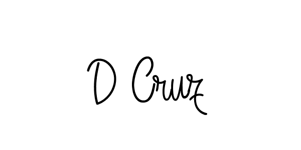 Make a beautiful signature design for name D Cruz. With this signature (Angelique-Rose-font-FFP) style, you can create a handwritten signature for free. D Cruz signature style 5 images and pictures png