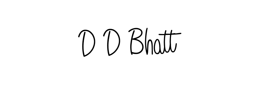 How to make D D Bhatt name signature. Use Angelique-Rose-font-FFP style for creating short signs online. This is the latest handwritten sign. D D Bhatt signature style 5 images and pictures png