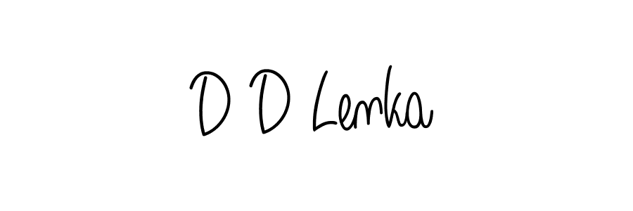 Also we have D D Lenka name is the best signature style. Create professional handwritten signature collection using Angelique-Rose-font-FFP autograph style. D D Lenka signature style 5 images and pictures png