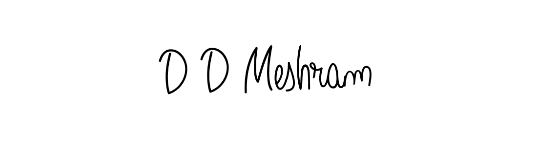 Also we have D D Meshram name is the best signature style. Create professional handwritten signature collection using Angelique-Rose-font-FFP autograph style. D D Meshram signature style 5 images and pictures png