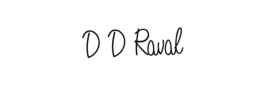 Create a beautiful signature design for name D D Raval. With this signature (Angelique-Rose-font-FFP) fonts, you can make a handwritten signature for free. D D Raval signature style 5 images and pictures png