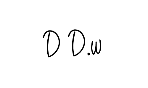 You should practise on your own different ways (Angelique-Rose-font-FFP) to write your name (D D.w) in signature. don't let someone else do it for you. D D.w signature style 5 images and pictures png