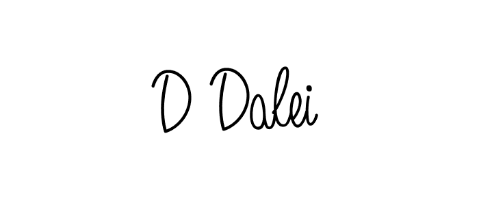 Make a beautiful signature design for name D Dalei. With this signature (Angelique-Rose-font-FFP) style, you can create a handwritten signature for free. D Dalei signature style 5 images and pictures png