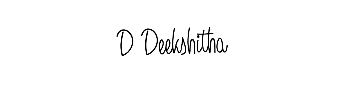 D Deekshitha stylish signature style. Best Handwritten Sign (Angelique-Rose-font-FFP) for my name. Handwritten Signature Collection Ideas for my name D Deekshitha. D Deekshitha signature style 5 images and pictures png