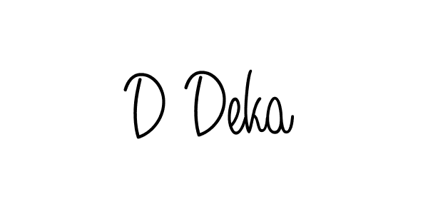 Similarly Angelique-Rose-font-FFP is the best handwritten signature design. Signature creator online .You can use it as an online autograph creator for name D Deka. D Deka signature style 5 images and pictures png