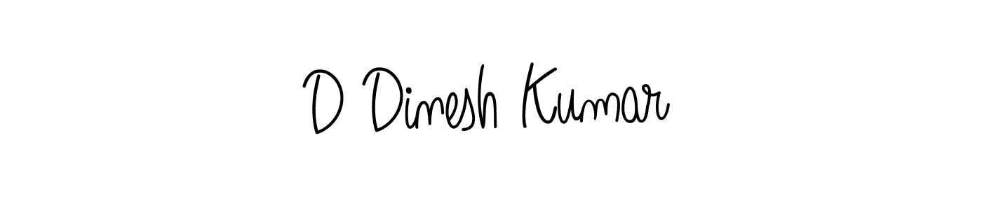 You should practise on your own different ways (Angelique-Rose-font-FFP) to write your name (D Dinesh Kumar) in signature. don't let someone else do it for you. D Dinesh Kumar signature style 5 images and pictures png