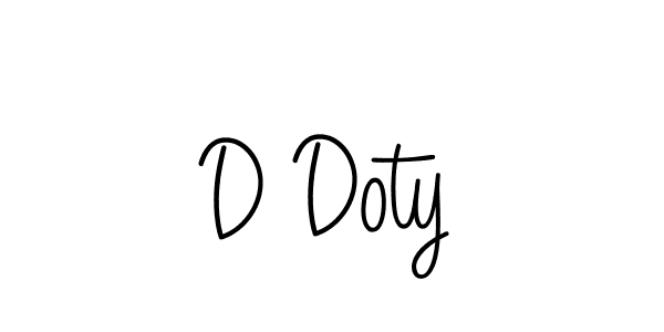 You should practise on your own different ways (Angelique-Rose-font-FFP) to write your name (D Doty) in signature. don't let someone else do it for you. D Doty signature style 5 images and pictures png