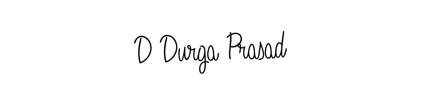 You should practise on your own different ways (Angelique-Rose-font-FFP) to write your name (D Durga Prasad) in signature. don't let someone else do it for you. D Durga Prasad signature style 5 images and pictures png