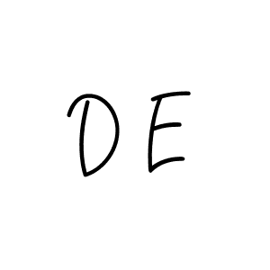 Make a beautiful signature design for name D E. With this signature (Angelique-Rose-font-FFP) style, you can create a handwritten signature for free. D E signature style 5 images and pictures png