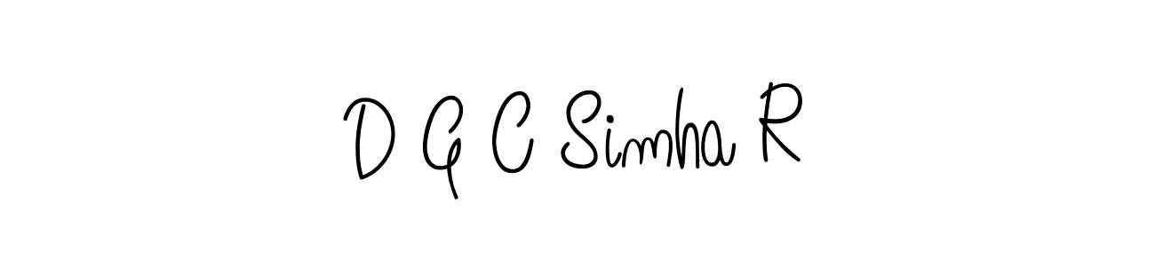 Also we have D G C Simha R name is the best signature style. Create professional handwritten signature collection using Angelique-Rose-font-FFP autograph style. D G C Simha R signature style 5 images and pictures png