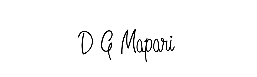 Use a signature maker to create a handwritten signature online. With this signature software, you can design (Angelique-Rose-font-FFP) your own signature for name D G Mapari. D G Mapari signature style 5 images and pictures png