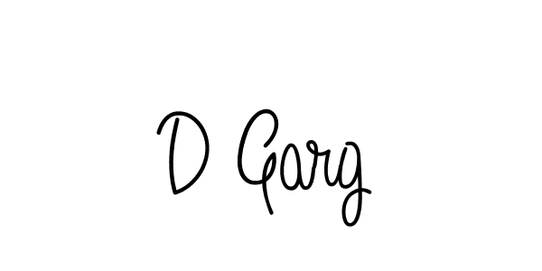 Make a beautiful signature design for name D Garg. With this signature (Angelique-Rose-font-FFP) style, you can create a handwritten signature for free. D Garg signature style 5 images and pictures png