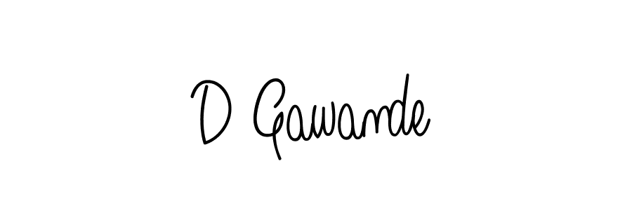 Design your own signature with our free online signature maker. With this signature software, you can create a handwritten (Angelique-Rose-font-FFP) signature for name D Gawande. D Gawande signature style 5 images and pictures png