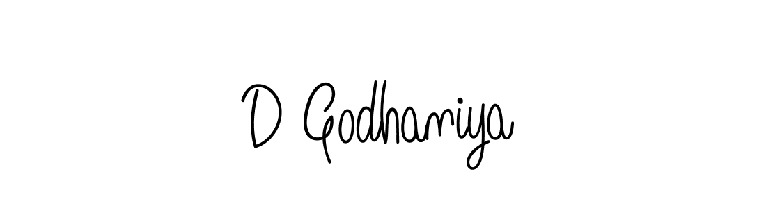 D Godhaniya stylish signature style. Best Handwritten Sign (Angelique-Rose-font-FFP) for my name. Handwritten Signature Collection Ideas for my name D Godhaniya. D Godhaniya signature style 5 images and pictures png