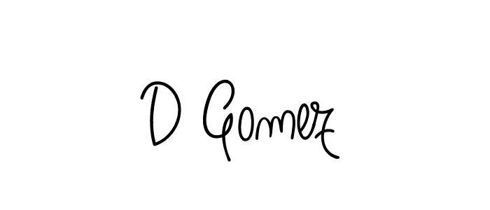 Create a beautiful signature design for name D Gomez. With this signature (Angelique-Rose-font-FFP) fonts, you can make a handwritten signature for free. D Gomez signature style 5 images and pictures png