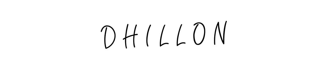 Use a signature maker to create a handwritten signature online. With this signature software, you can design (Angelique-Rose-font-FFP) your own signature for name D H I L L O N. D H I L L O N signature style 5 images and pictures png