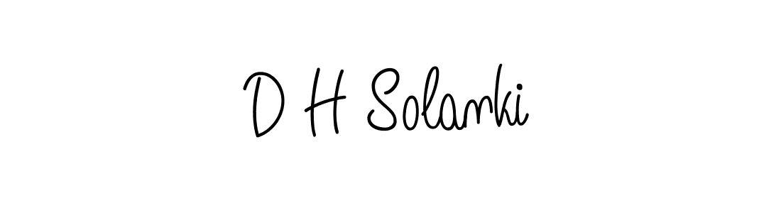 Make a beautiful signature design for name D H Solanki. With this signature (Angelique-Rose-font-FFP) style, you can create a handwritten signature for free. D H Solanki signature style 5 images and pictures png
