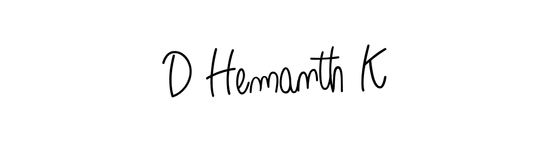Create a beautiful signature design for name D Hemanth K. With this signature (Angelique-Rose-font-FFP) fonts, you can make a handwritten signature for free. D Hemanth K signature style 5 images and pictures png