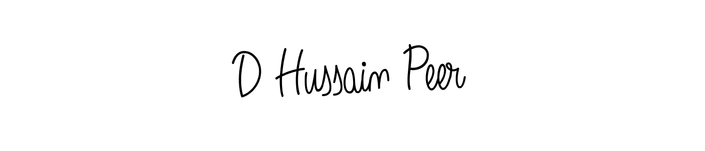 Make a beautiful signature design for name D Hussain Peer. Use this online signature maker to create a handwritten signature for free. D Hussain Peer signature style 5 images and pictures png