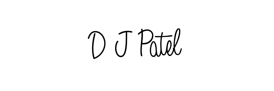 Make a beautiful signature design for name D J Patel. With this signature (Angelique-Rose-font-FFP) style, you can create a handwritten signature for free. D J Patel signature style 5 images and pictures png