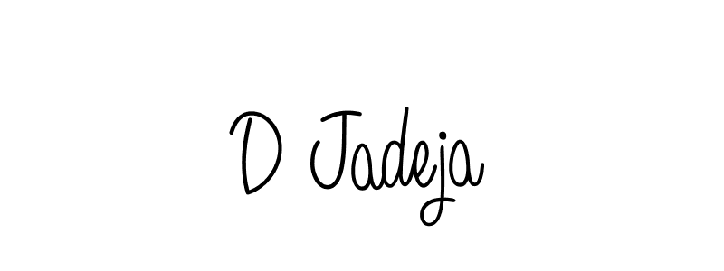 Create a beautiful signature design for name D Jadeja. With this signature (Angelique-Rose-font-FFP) fonts, you can make a handwritten signature for free. D Jadeja signature style 5 images and pictures png