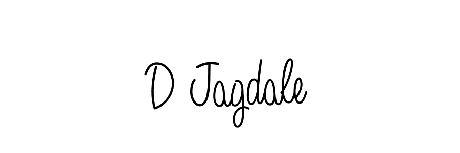 Make a beautiful signature design for name D Jagdale. With this signature (Angelique-Rose-font-FFP) style, you can create a handwritten signature for free. D Jagdale signature style 5 images and pictures png