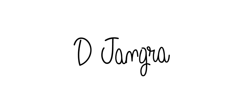 Use a signature maker to create a handwritten signature online. With this signature software, you can design (Angelique-Rose-font-FFP) your own signature for name D Jangra. D Jangra signature style 5 images and pictures png