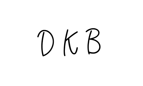 Make a beautiful signature design for name D K B. With this signature (Angelique-Rose-font-FFP) style, you can create a handwritten signature for free. D K B signature style 5 images and pictures png