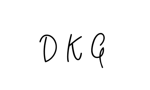You should practise on your own different ways (Angelique-Rose-font-FFP) to write your name (D K G) in signature. don't let someone else do it for you. D K G signature style 5 images and pictures png