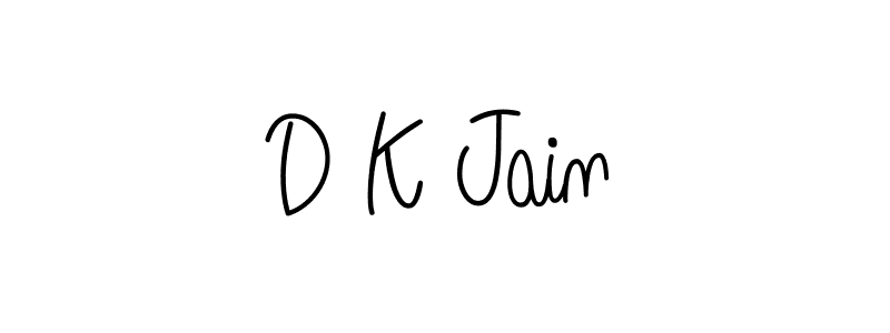 Use a signature maker to create a handwritten signature online. With this signature software, you can design (Angelique-Rose-font-FFP) your own signature for name D K Jain. D K Jain signature style 5 images and pictures png