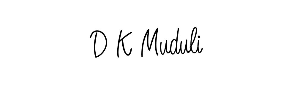 Design your own signature with our free online signature maker. With this signature software, you can create a handwritten (Angelique-Rose-font-FFP) signature for name D K Muduli. D K Muduli signature style 5 images and pictures png