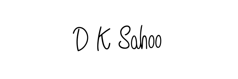 D K Sahoo stylish signature style. Best Handwritten Sign (Angelique-Rose-font-FFP) for my name. Handwritten Signature Collection Ideas for my name D K Sahoo. D K Sahoo signature style 5 images and pictures png