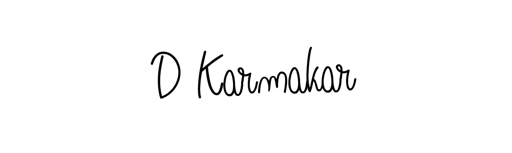 Make a beautiful signature design for name D Karmakar. With this signature (Angelique-Rose-font-FFP) style, you can create a handwritten signature for free. D Karmakar signature style 5 images and pictures png