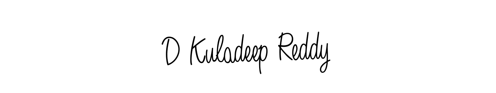 Create a beautiful signature design for name D Kuladeep Reddy. With this signature (Angelique-Rose-font-FFP) fonts, you can make a handwritten signature for free. D Kuladeep Reddy signature style 5 images and pictures png