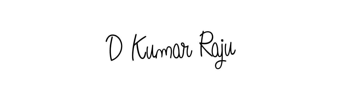 Create a beautiful signature design for name D Kumar Raju. With this signature (Angelique-Rose-font-FFP) fonts, you can make a handwritten signature for free. D Kumar Raju signature style 5 images and pictures png