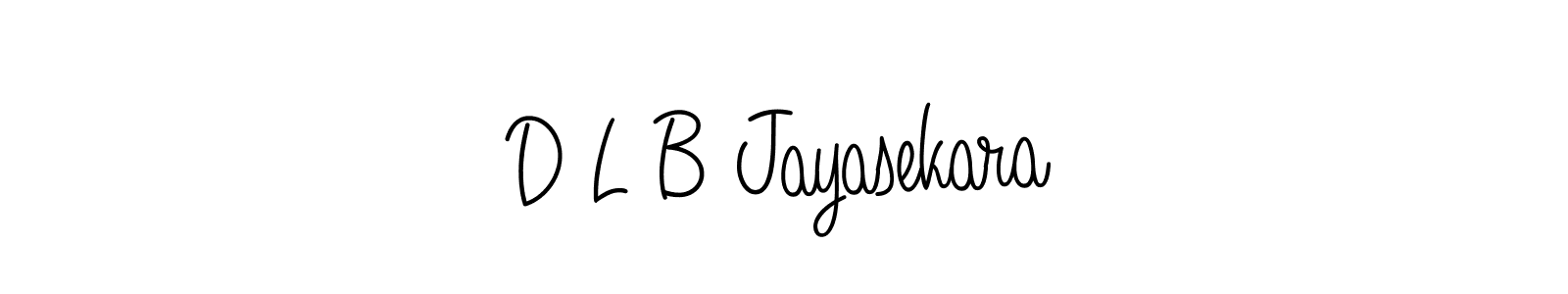 Make a beautiful signature design for name D L B Jayasekara. With this signature (Angelique-Rose-font-FFP) style, you can create a handwritten signature for free. D L B Jayasekara signature style 5 images and pictures png