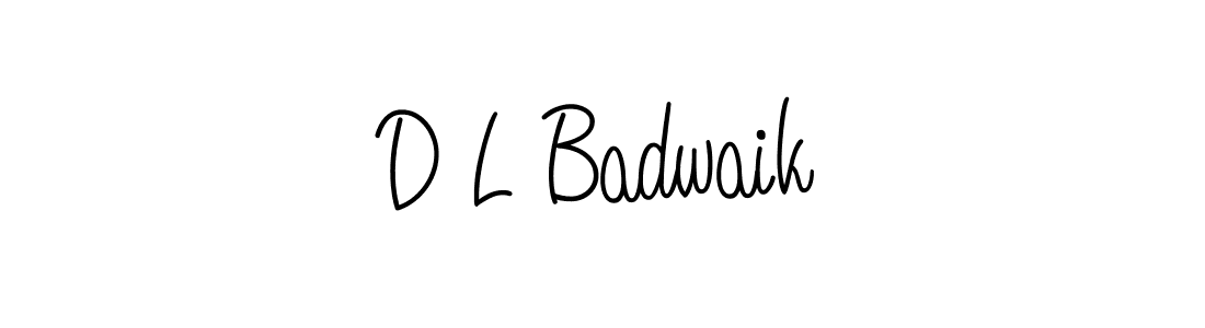 D L Badwaik stylish signature style. Best Handwritten Sign (Angelique-Rose-font-FFP) for my name. Handwritten Signature Collection Ideas for my name D L Badwaik. D L Badwaik signature style 5 images and pictures png