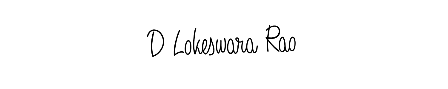Make a beautiful signature design for name D Lokeswara Rao. With this signature (Angelique-Rose-font-FFP) style, you can create a handwritten signature for free. D Lokeswara Rao signature style 5 images and pictures png