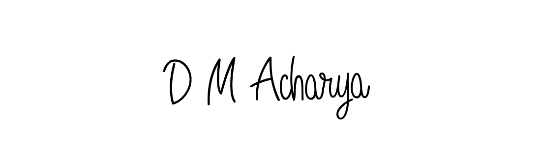 Design your own signature with our free online signature maker. With this signature software, you can create a handwritten (Angelique-Rose-font-FFP) signature for name D M Acharya. D M Acharya signature style 5 images and pictures png