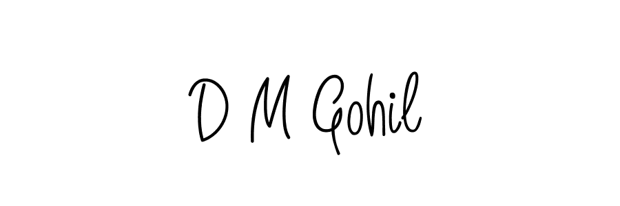 Design your own signature with our free online signature maker. With this signature software, you can create a handwritten (Angelique-Rose-font-FFP) signature for name D M Gohil. D M Gohil signature style 5 images and pictures png