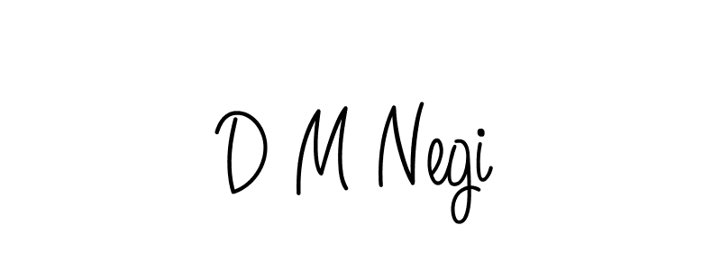 How to make D M Negi name signature. Use Angelique-Rose-font-FFP style for creating short signs online. This is the latest handwritten sign. D M Negi signature style 5 images and pictures png