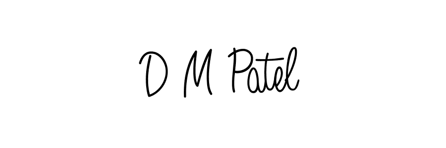 Design your own signature with our free online signature maker. With this signature software, you can create a handwritten (Angelique-Rose-font-FFP) signature for name D M Patel. D M Patel signature style 5 images and pictures png