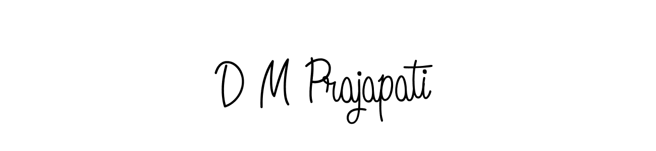 Use a signature maker to create a handwritten signature online. With this signature software, you can design (Angelique-Rose-font-FFP) your own signature for name D M Prajapati. D M Prajapati signature style 5 images and pictures png