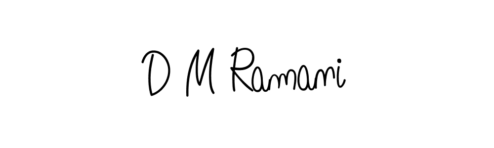 D M Ramani stylish signature style. Best Handwritten Sign (Angelique-Rose-font-FFP) for my name. Handwritten Signature Collection Ideas for my name D M Ramani. D M Ramani signature style 5 images and pictures png